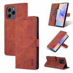 For Honor 60 SE AZNS Skin Feel Calf Texture Horizontal Flip Leather Phone Case(Brown)