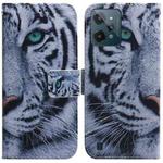 For OPPO Realme C31 Coloured Drawing Leather Phone Case(Tiger)