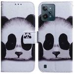 For OPPO Realme C31 Coloured Drawing Leather Phone Case(Panda)