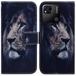 For Xiaomi Redmi 10A Coloured Drawing Leather Phone Case(Lion)