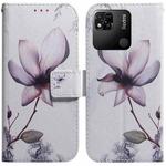 For Xiaomi Redmi 10A Coloured Drawing Leather Phone Case(Magnolia Flower)