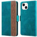 For iPhone 13 Stitching Magnetic RFID Leather Case(Deep Green)