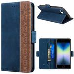 For iPhone SE 2022 / SE 2020 / 8 / 7 Stitching Magnetic RFID Leather Case(Royal Blue)