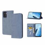 For OPPO Reno7 SE 5G Woven Texture Stitching Magnetic PU Leather Phone Case(Grey)