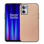 For OnePlus Nord CE 2 5G Wood Texture PU Phone Case(Gold)