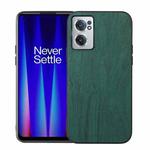For OnePlus Nord CE 2 5G Wood Texture PU Phone Case(Green)