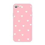 For iPhone 6s / 6 Multiple Love-hearts Pattern Colorful Frosted TPU Phone Protective Case(Pink)