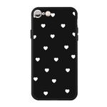 For iPhone 6s / 6 Multiple Love-hearts Pattern Colorful Frosted TPU Phone Protective Case(Black)