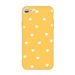 For iPhone 6s / 6 Multiple Love-hearts Pattern Colorful Frosted TPU Phone Protective Case(Yellow)