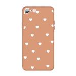 For iPhone 6s / 6 Multiple Love-hearts Pattern Colorful Frosted TPU Phone Protective Case(Coral Orange)