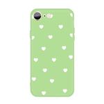 For iPhone SE 2022 / SE 2020 / 8 / 7 Multiple Love-hearts Pattern Colorful Frosted TPU Phone Protective Case(Green)