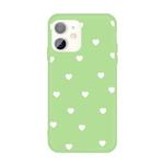 For iPhone 11 Multiple Love-hearts Pattern Colorful Frosted TPU Phone Protective Case(Green)