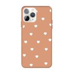 For iPhone 11 Pro Multiple Love-hearts Pattern Colorful Frosted TPU Phone Protective Case(Coral Orange)