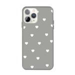 For iPhone 11 Pro Max Multiple Love-hearts Pattern Colorful Frosted TPU Phone Protective Case(Gray)