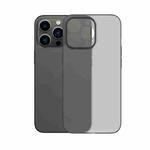 For iPhone 13 mini Frosted Shockproof Phone Case (Transparent Black)