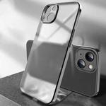 For iPhone 13 Plating Frosted Shockproof Phone Case(Black)