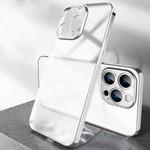 For iPhone 13 Pro Plating Frosted Shockproof Phone Case (Silver)