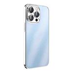 For iPhone 13 Pro Plating Frosted Hardware Shockproof Phone Case (Silver)