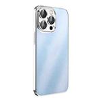 For iPhone 13 Pro Max Plating Frosted Hardware Shockproof Phone Case (Silver)