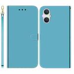 For OPPO A96 5G / Reno7 Z 5G Imitated Mirror Surface Leather Phone Case(Blue)