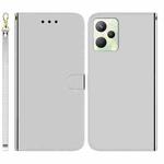 For OPPO Realme C35 Imitated Mirror Surface Leather Phone Case(Silver)