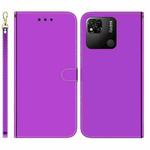 For Xiaomi Redmi 10A Imitated Mirror Surface Leather Phone Case(Purple)