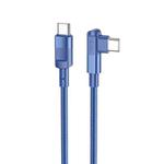 hoco U108 100W USB-C / Type-C to USB-C / Type-C PD Charging Data Cable, Cable Length:1.2m(Blue)