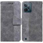 For OPPO Realme C31 Geometric Embossed Leather Phone Case(Grey)