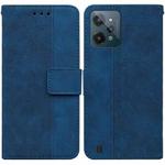 For OPPO Realme C31 Geometric Embossed Leather Phone Case(Blue)