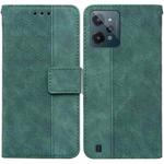 For OPPO Realme C31 Geometric Embossed Leather Phone Case(Green)