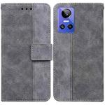 For OPPO Realme GT Neo3 Geometric Embossed Leather Phone Case(Grey)