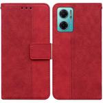 For Xiaomi Redmi Note 11E / Redmi 10 5G Geometric Embossed Leather Phone Case(Red)