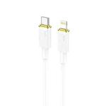 hoco U109 20W USB-C / Type-C to 8 Pin PD Charging Data Cable, Cable Length:1.2m(White)