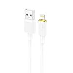 hoco U109 2.4A USB to 8 Pin Fast Charging Data Cable, Cable Length:1.2m(White)