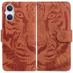 For OPPO A96 5G / Reno7 Z 5G Tiger Embossing Pattern Leather Phone Case(Brown)