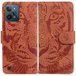For OPPO Realme C31 Tiger Embossing Pattern Leather Phone Case(Brown)