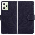 For OPPO Realme C35 Tiger Embossing Pattern Leather Phone Case(Black)