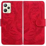For OPPO Realme C35 Tiger Embossing Pattern Leather Phone Case(Red)