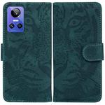 For OPPO Realme GT Neo3 Tiger Embossing Pattern Leather Phone Case(Green)
