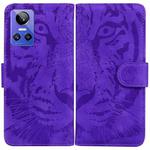 For OPPO Realme GT Neo3 Tiger Embossing Pattern Leather Phone Case(Purple)