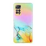 For Xiaomi Redmi Note 11 Pro Foreign Version Laser Marble Pattern Clear TPU Phone Case(Yellow)