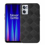 For OnePlus Nord CE 2 5G Weave Plaid PU Phone Case(Black)