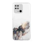 For Xiaomi Redmi 10C Hollow Marble Pattern TPU Precise Hole Phone Case(Black)