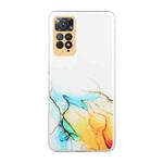 For Xiaomi Redmi Note 11 Pro Foreign Version Hollow Marble Pattern TPU Precise Hole Phone Case(Yellow)