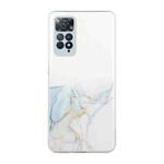 For Xiaomi Redmi Note 11 Pro Foreign Version Hollow Marble Pattern TPU Precise Hole Phone Case(Grey)