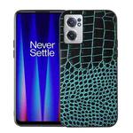 For OnePlus Nord CE 2 5G Crocodile Top Layer Cowhide Leather Phone Case(Cyan Blue)