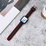 Two-color Silicone Watch Band For Apple Watch Ultra 49mm / Series 8&7 45mm / SE 2&6&SE&5&4 44mm / 3&2&1 42mm(Black + Red)