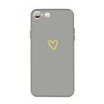 For iPhone 6s / 6 Golden Love-heart Pattern Colorful Frosted TPU Phone Protective Case(Gray)