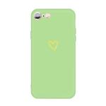 For iPhone 6s / 6 Golden Love-heart Pattern Colorful Frosted TPU Phone Protective Case(Green)