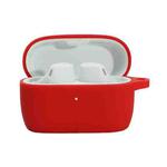 Solid Color Silicone Earphone Protective Case For Jabra Elite 4(Red)